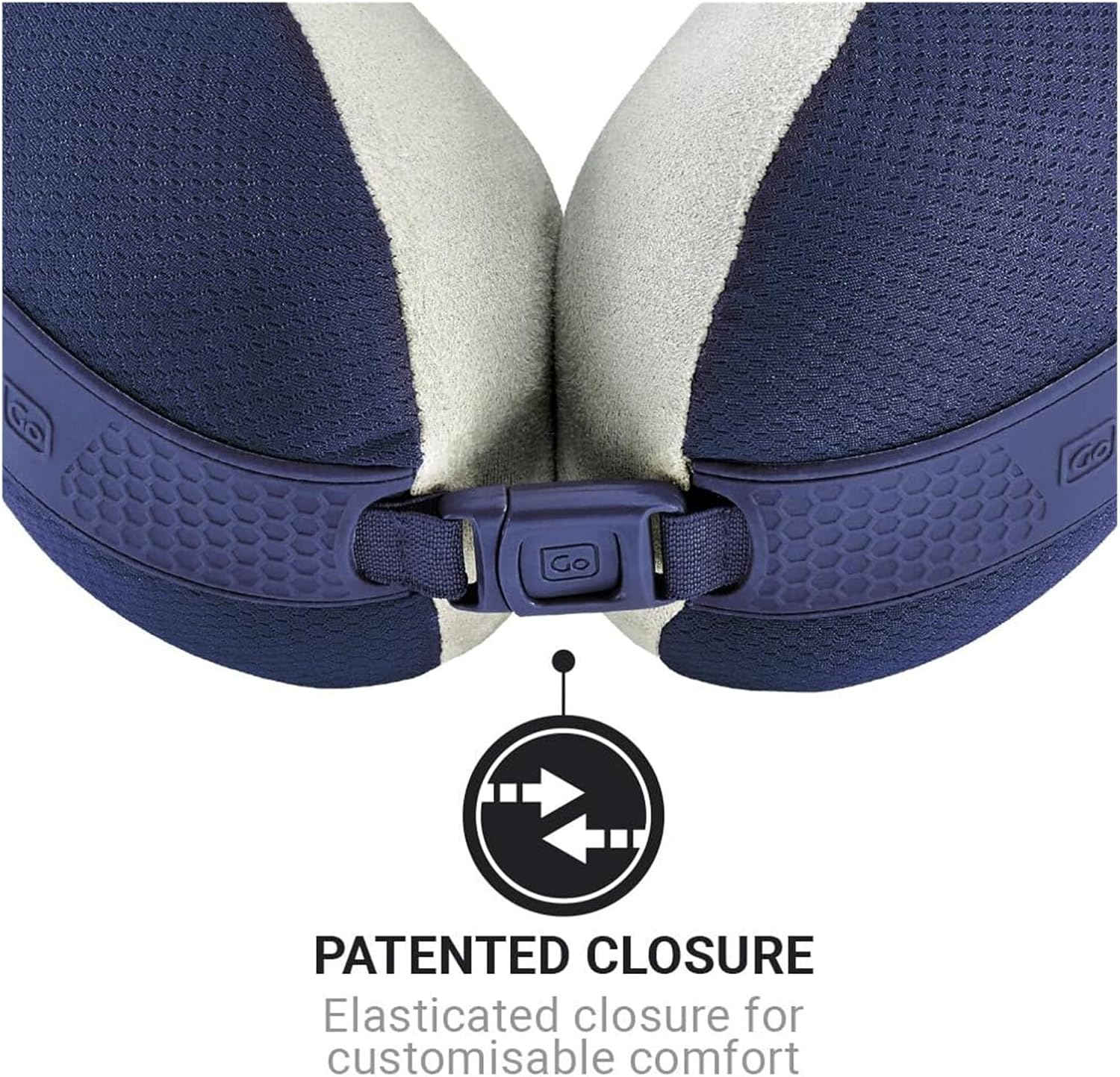 Travel Pillow, Comfortable Memory Foam Neck Pillow Uninterrupted Sleep, Ideal Airplane, Bus, Car, and Train, Travel Essentials, USA, Gray(Dark Blue)