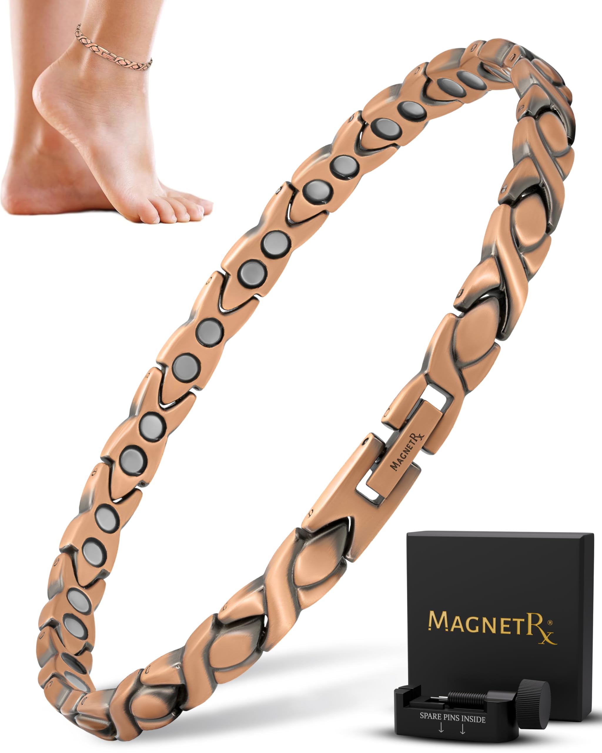 MagnetRX® Copper Magnetic Anklets for Women (Women Anklet)