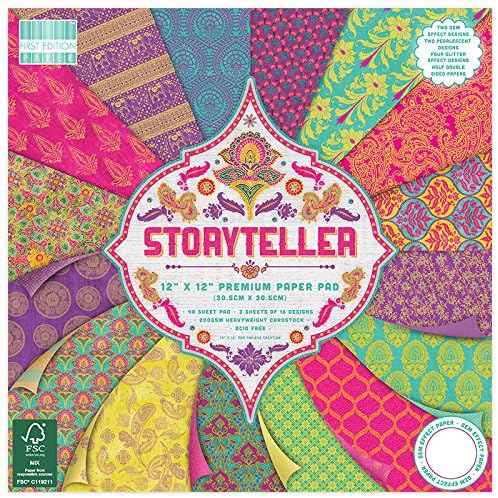 First Edition Storyteller Premium 12"x12" 48 Sheets (FSC) paper pad, 12x12, Multicolor