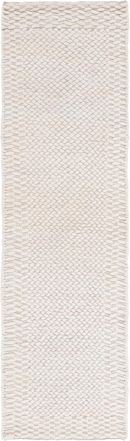 SAFAVIEH Natura Collection Runner Rug - 8' Runner, Ivory, Modern Design, Ideal for High Traffic Areas in Hallway, Bathroom & Kitchen (NAT716A-28)