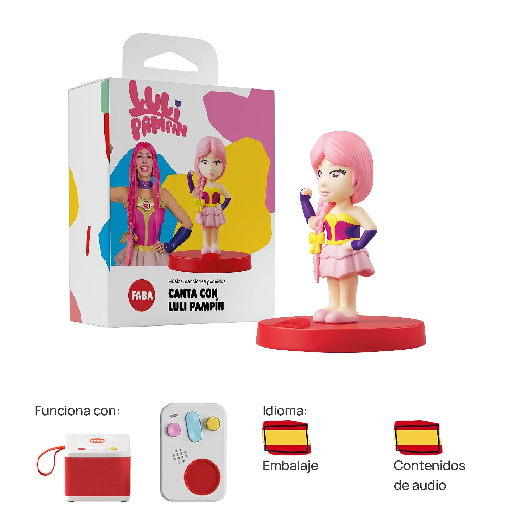FABA Personaje Sonoro – Canta con Luli Pampín – Música, Canciones y Sonidos, para niños y niñas 1-3 años, Reproducción con FABA Cuentacuentos y FABA+, Juguete Educativo, versión en español — view 4
