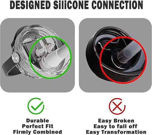 Miniatura 4 de ZLINS Botella de agua aislada de 22 onzas con tapa de doble uso (sorbo con popote y bebida abatible), vaso térmico de acero inoxidable a prueba de