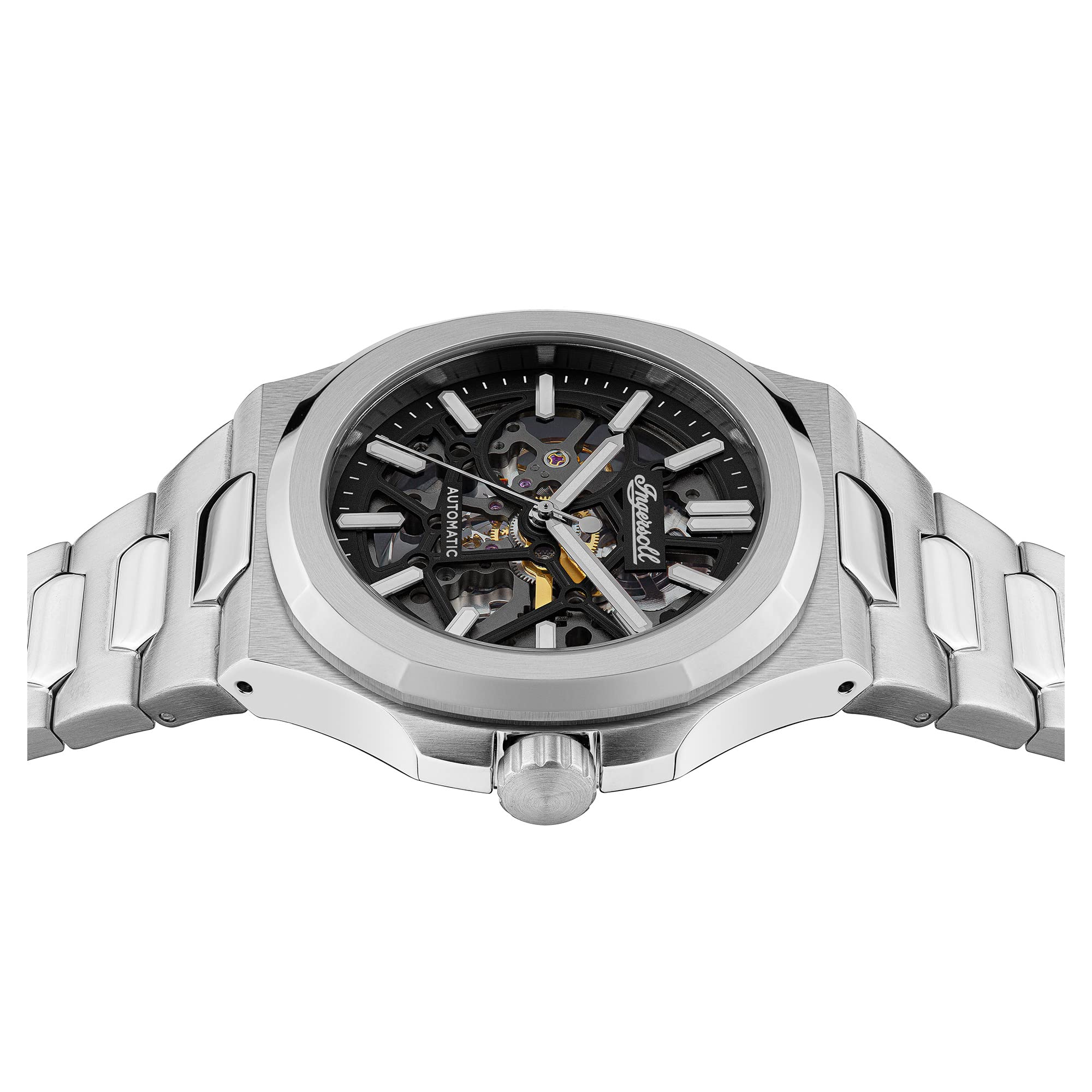 Ingersoll 1892 The Catalina Herren-Automatikuhr, 42 mm, mit skelettiertem Zifferblatt und Edelstahlarmband