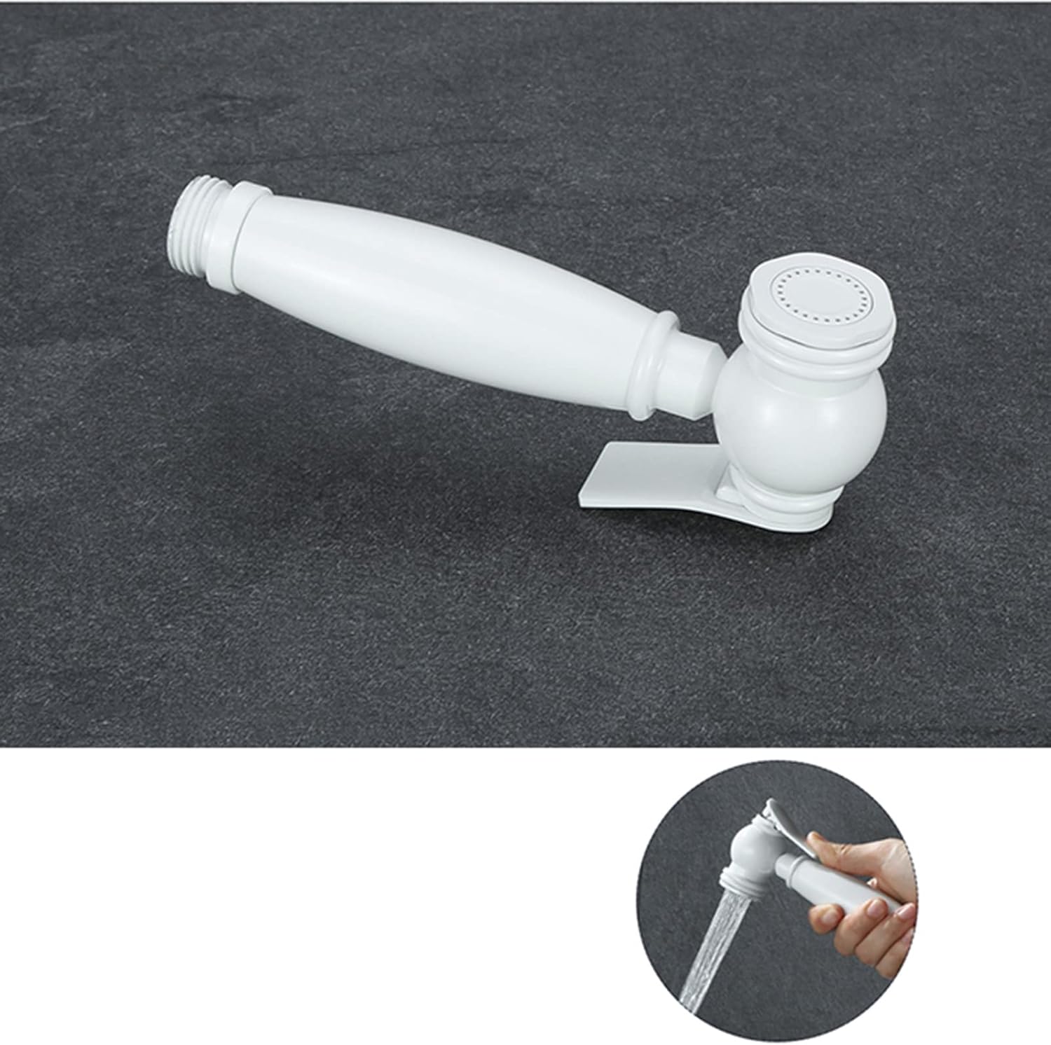 Toilet Shower Spray Mixer Set White Bifunctional Hand Held Sprayer Toilet Attachment 360 Rotation Bathroom Toilet Bidet Mixer Spray Kit,SPR