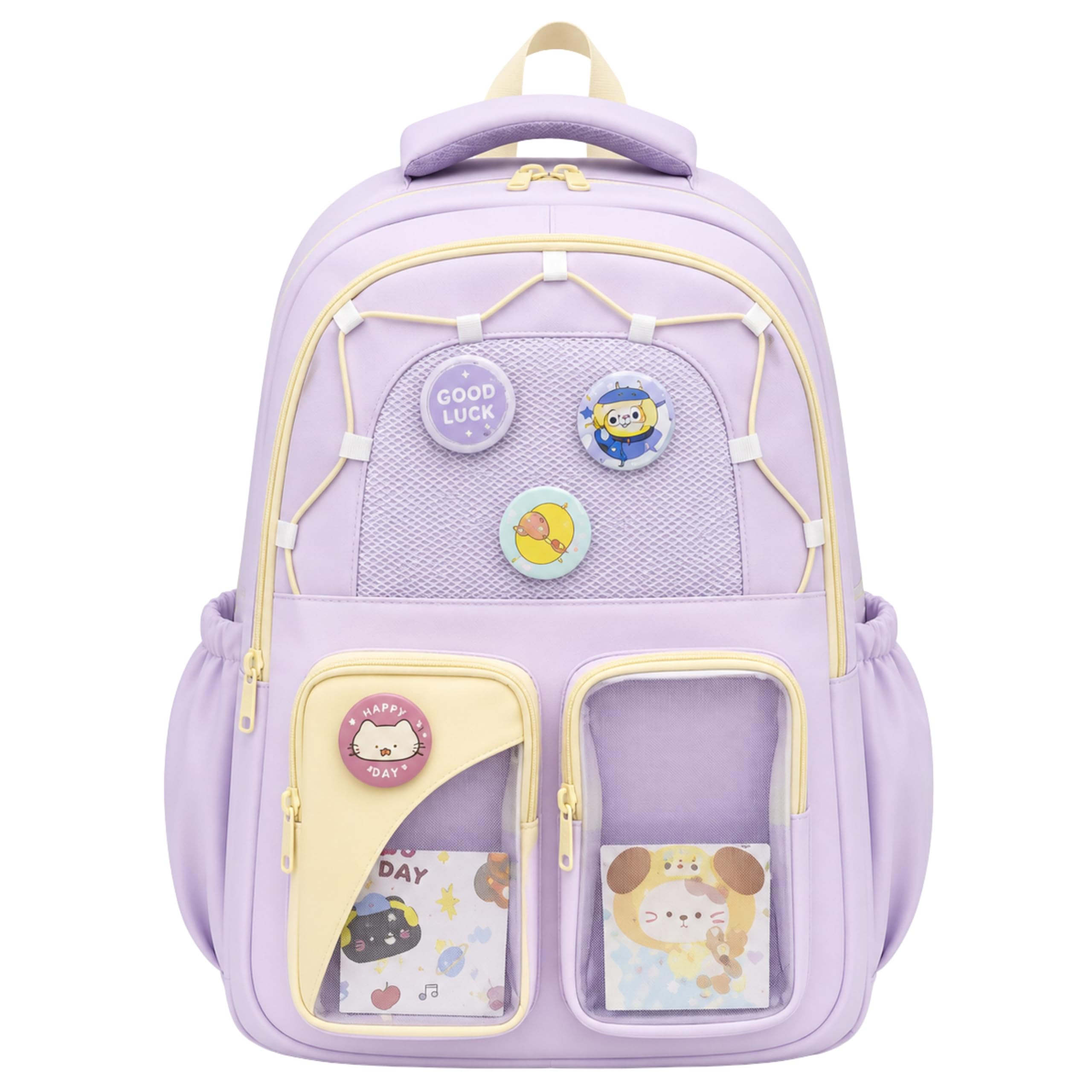 Korean Style Unisex School & College Backpack Bag | 18 Inch Large Capacity Bag For Girls & Boys Age of 12-16 Years | Best For Middle & High School, College, Tution, Travel, Camping-picture-48