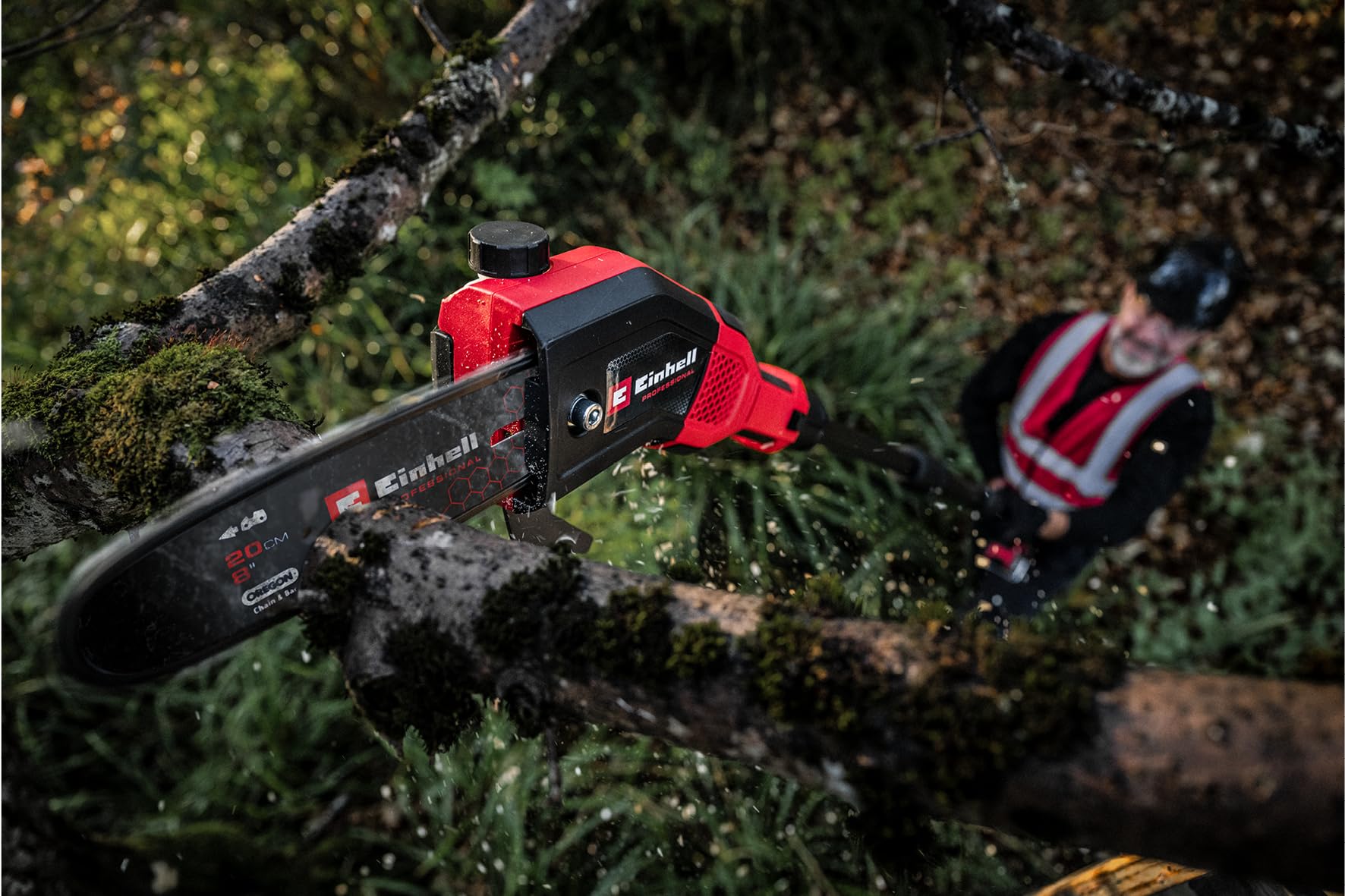 Potatore Einhell Professional GP-LC 18/20 Li T BL-Solo Power X-Change (18 V, lunghezza di taglio 18 cm, Brushless, velocità catena 7 m/s, lubrificazione autom. della catena, senza batteria)
