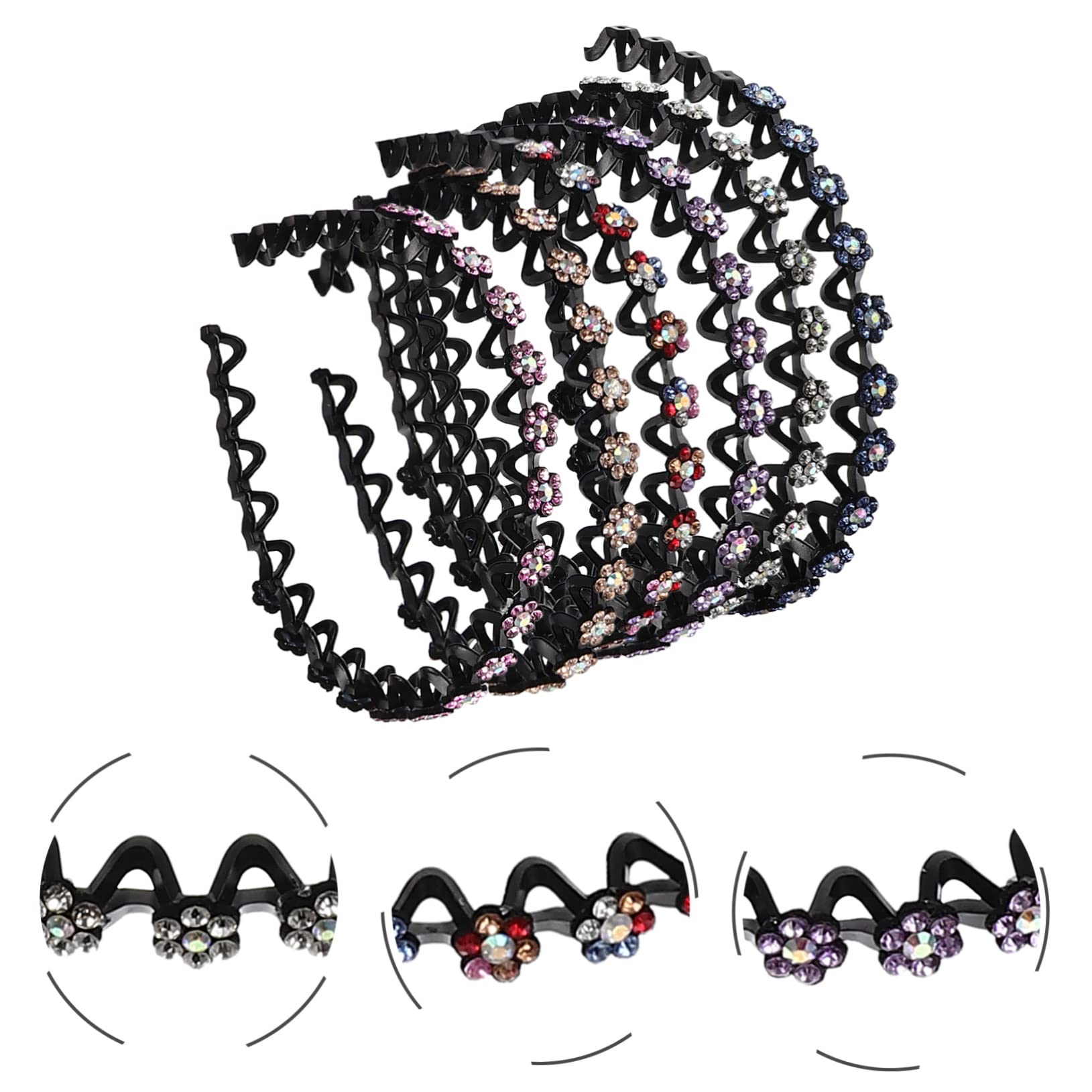 DOITOOL 12stücke Teiliges Mädchen Haarband Mit Funkelnden Strasssteinen Vintage Haarreifen Für Hochzeiten Partys Und Festlichkeiten Geeignet Für Kurze Lange Und Lockige Frisuren