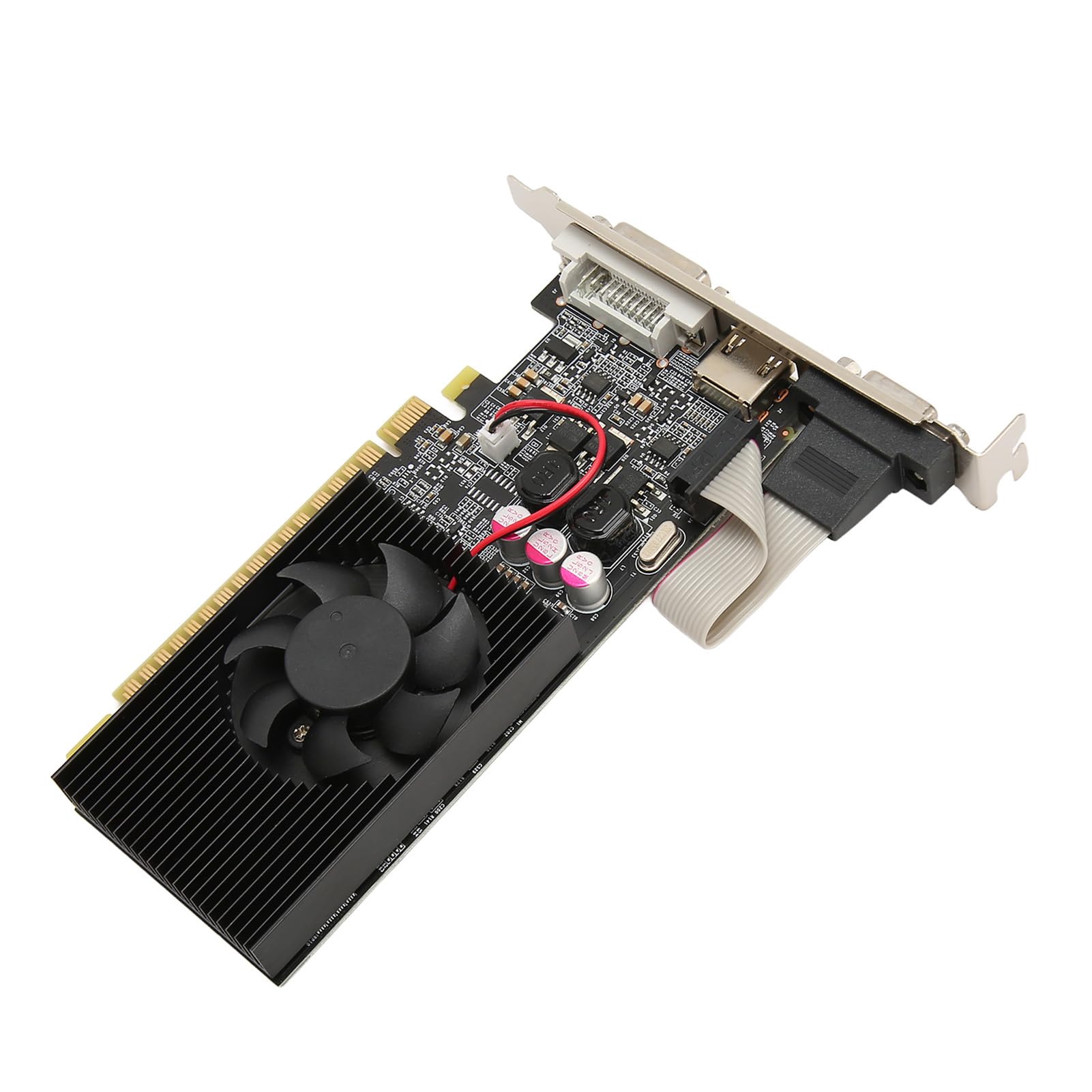 Carte Graphique PCI Express 2.0 - 1 Go DDR3, 64 Bits, Core 500 MHz, Mémoire 589 MHz, Sorties VGA/DVI/HDMI, Silencieuse Et Fiable - 2