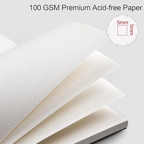 Vista 85 de AHGXG Diario de puntos y viñetas – Cuaderno de espiral de cuadrícula de puntos de 8.5 x 11 pulgadas, cuaderno de puntos grande A4, papel grueso