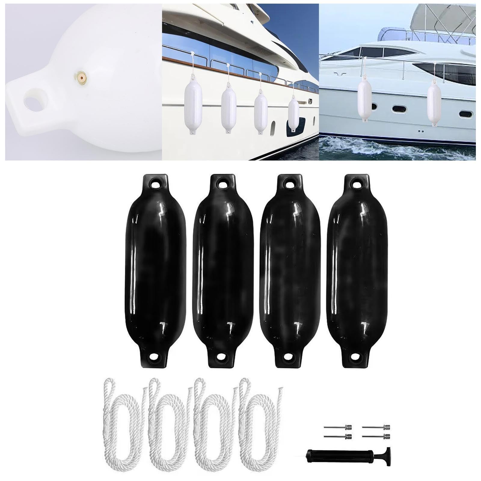 Ensemble de 4 Bateaux gonflables Polyvalents, Robustes et sécuritaires pour l'amarrage, adaptés pour aux pontons et pour aux Yachts. Ces Bateaux sont fabriqués en PVC.