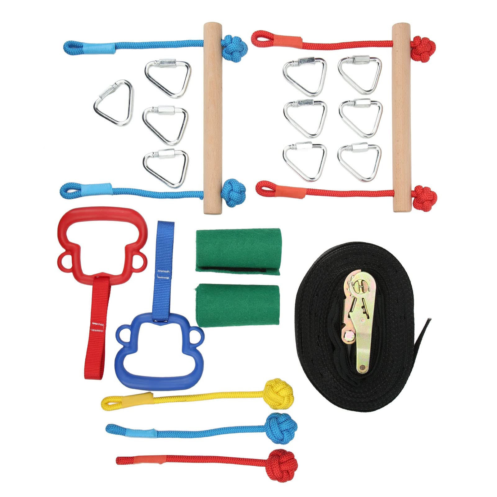 Anillos de Barras de Mono para Niños, Escalada Duradera y Actividad Física, Desarrolla Fuerza y ​​coordinación para Juegos en Interiores Exteriores, Poliéster de Alta Resistencia
