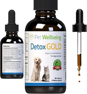 Pet Wellbeing - Detox Gold for Cats - Natural Detoxifcation Support for Felines - 2oz (59ml)