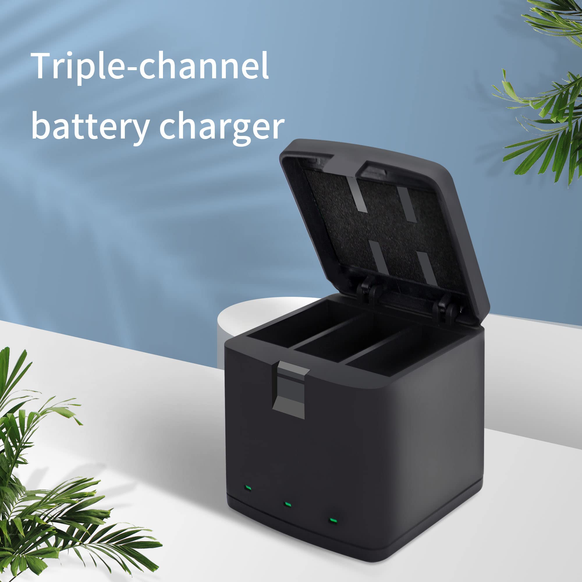 Zestaw ładowarki i baterii do GoPro 10 9 Akcesoria do kamer akcji Bateria 1800mAh Ładowarka ze wskaźnikiem Kompatybilna z oryginalną baterią