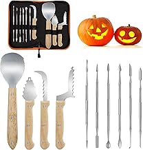 Antner Professional Pumpkin Carving Kit 10 PCS Premium Stainless Steel Pumpkin Carving Tools for Easily Carve Sculpt Halloween Jack-O-Lanterns Decorations
