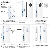 Vista 5 de elox Cilindro con llave de zinc y 1 cilindro de perilla para Adams Rite Commercial Storefront Door Lock a Pair Pack DU