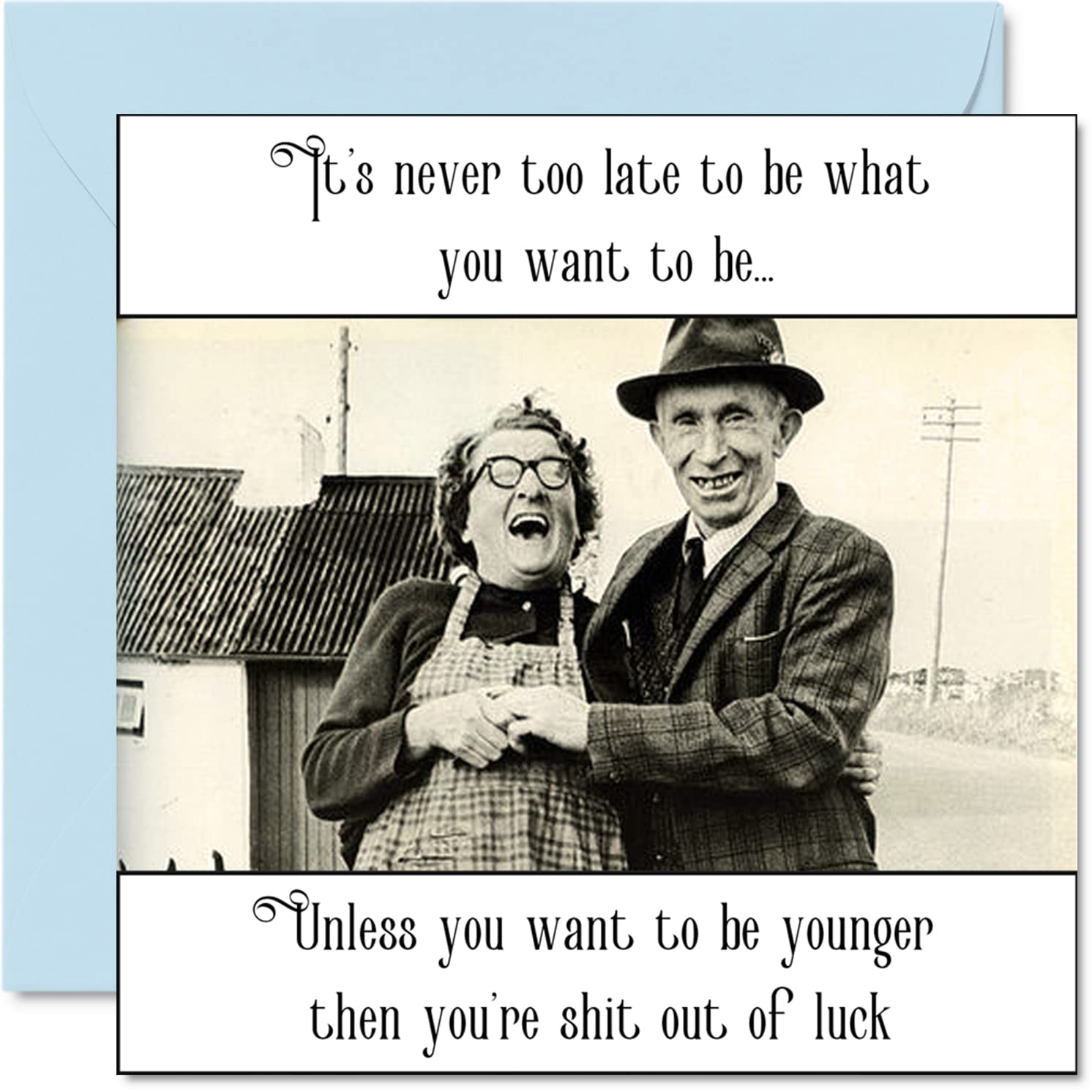 Rude Birthday Cards for Men & Women - Lucky Strike - Joke Happy Birthday Card for Mum Dad Grandad Nanny Sister Brother Uncle Auntie Cousin, 145mm Joke Humour Banter Bday Greeting Cards