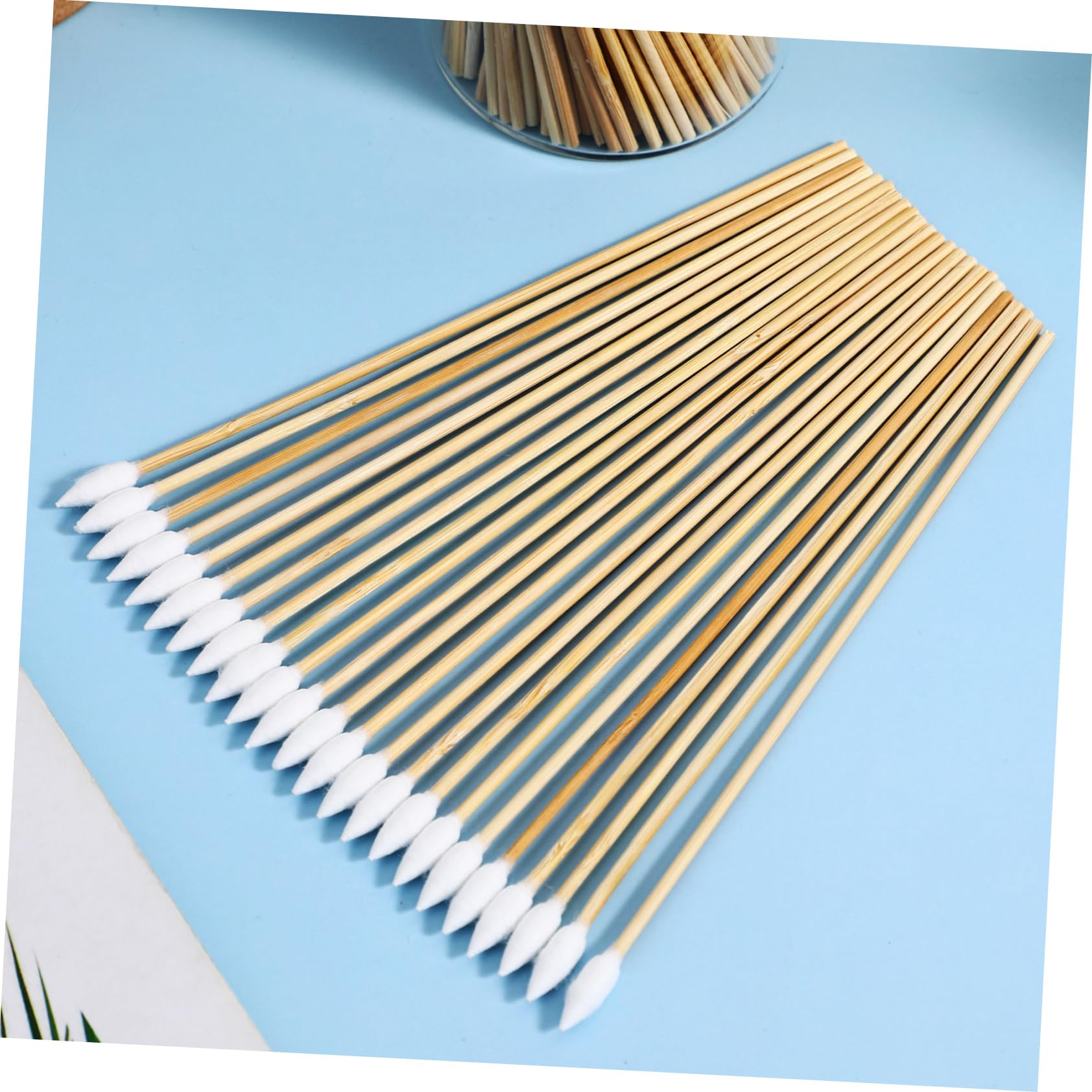 Beavorty 2500 Piezas Bastoncillo De Algodón Hisopos De Oído Hisopos Desmaquillantes De Ojos Punta De Algodón Botones De Limpieza De Oídos Bastoncillos De Algodón Hisopos De Limpieza Madera
