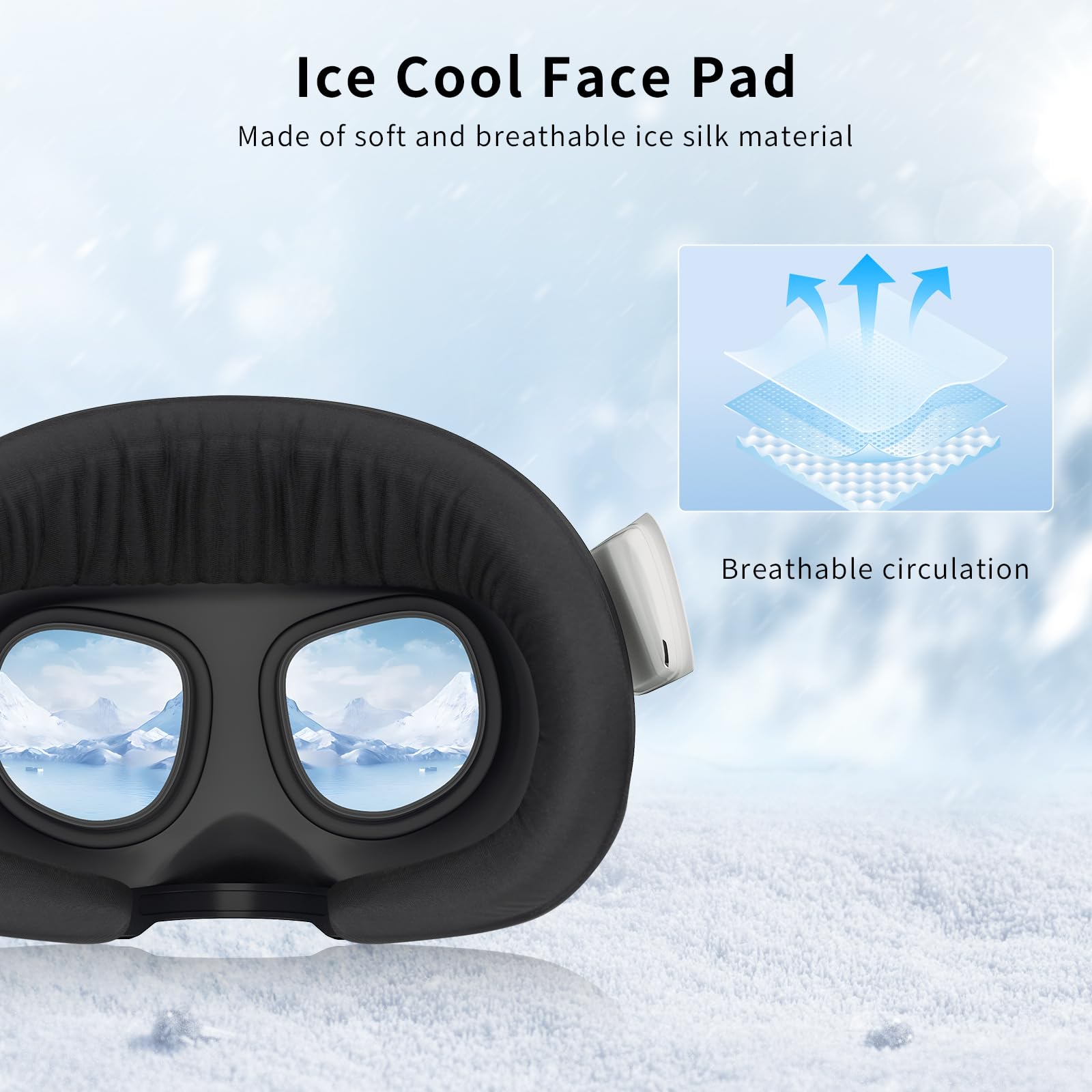 3 Stück Gesichtsauflage-Pads für Oculus Quest 3s – Verbreiterte Gesichts-Schnittstelle, Kühle Eissilk-Gesichtsauflage, PU-Leder-Gesichtskissen, VR-Zubehör-Set für Meta Quest 3s