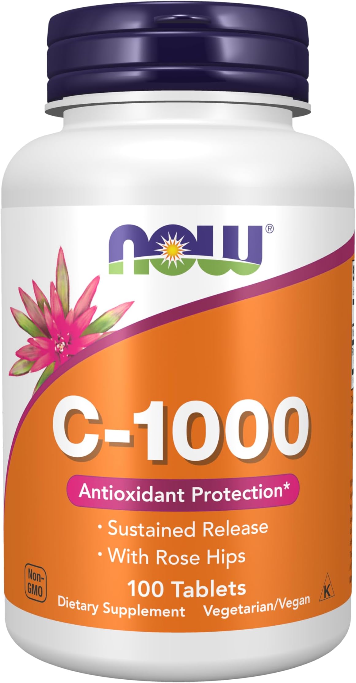Foods Vitamin C-1000 Sustained Release With Rose Hip, 100 Tablets
