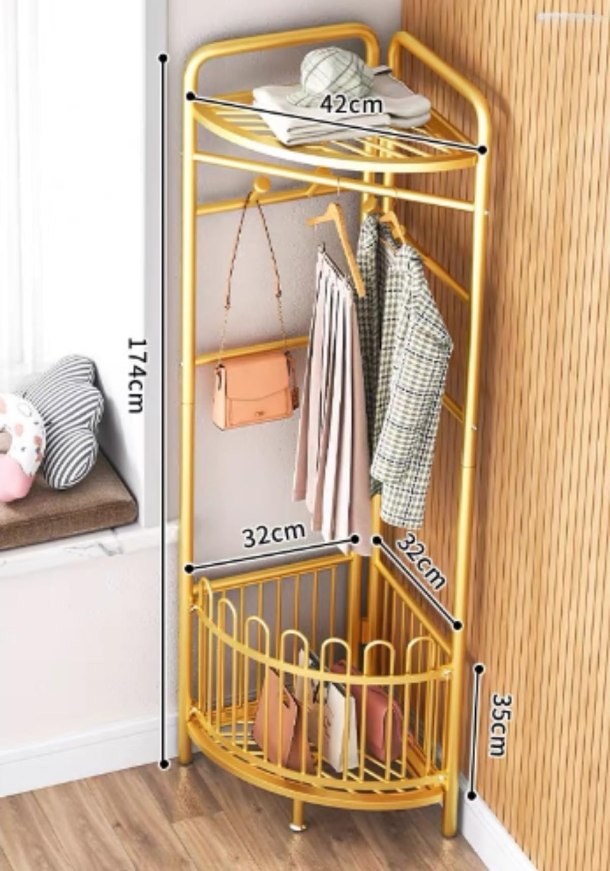 Amazon.co.jp: Zxyler コーナー対応ハンガーラック スリム型