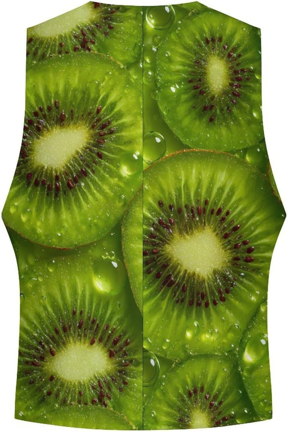 Kiwi Print Men's Suit Vest Formal Vests Casual Dress Fit Waistcoat Casual Tuxedo for Business