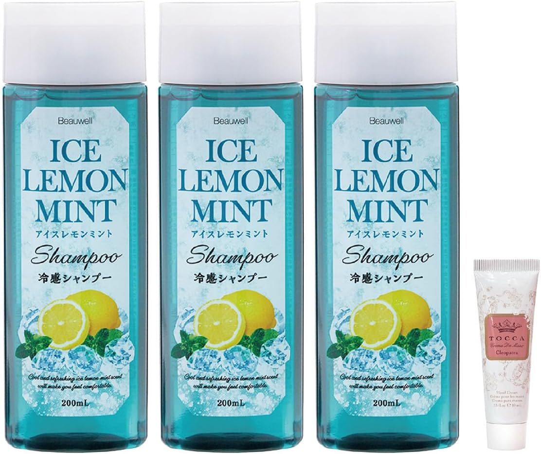 【 復活!極寒COOLシャンプー 】おまけつき:3個セット | もこもこ濃密泡で「頭皮」スッキリ! 突き抜ける爽快感:冷感アイスレモンミントの香り