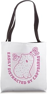 Cute Capybara Gift, Easily Distracted by Capybaras Tote Bag