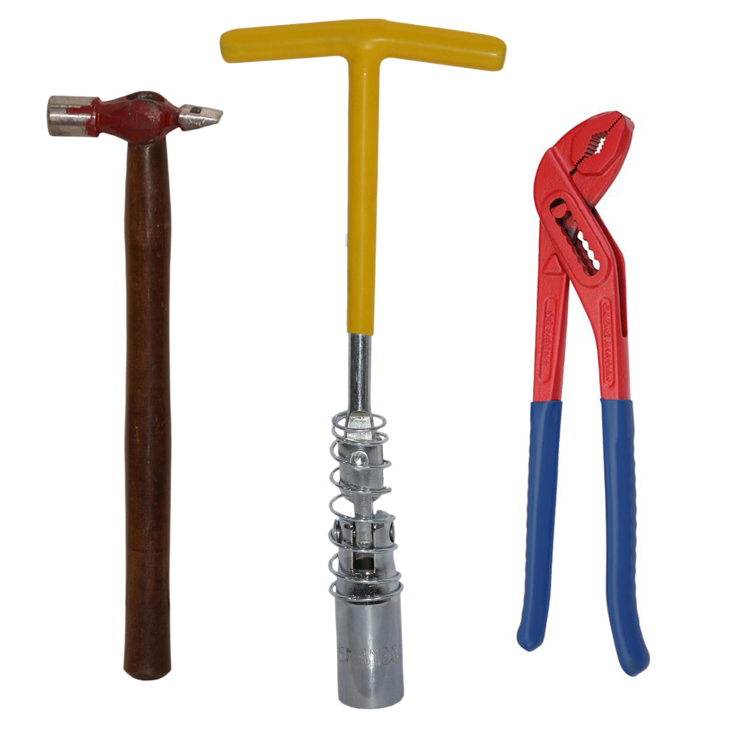 Digital Craft 16MM Spark Plug Wrench with Water Pump Plier & 200gm Hammer – Essential Hand Tool Set for Automotive & Home Repairs-image-24