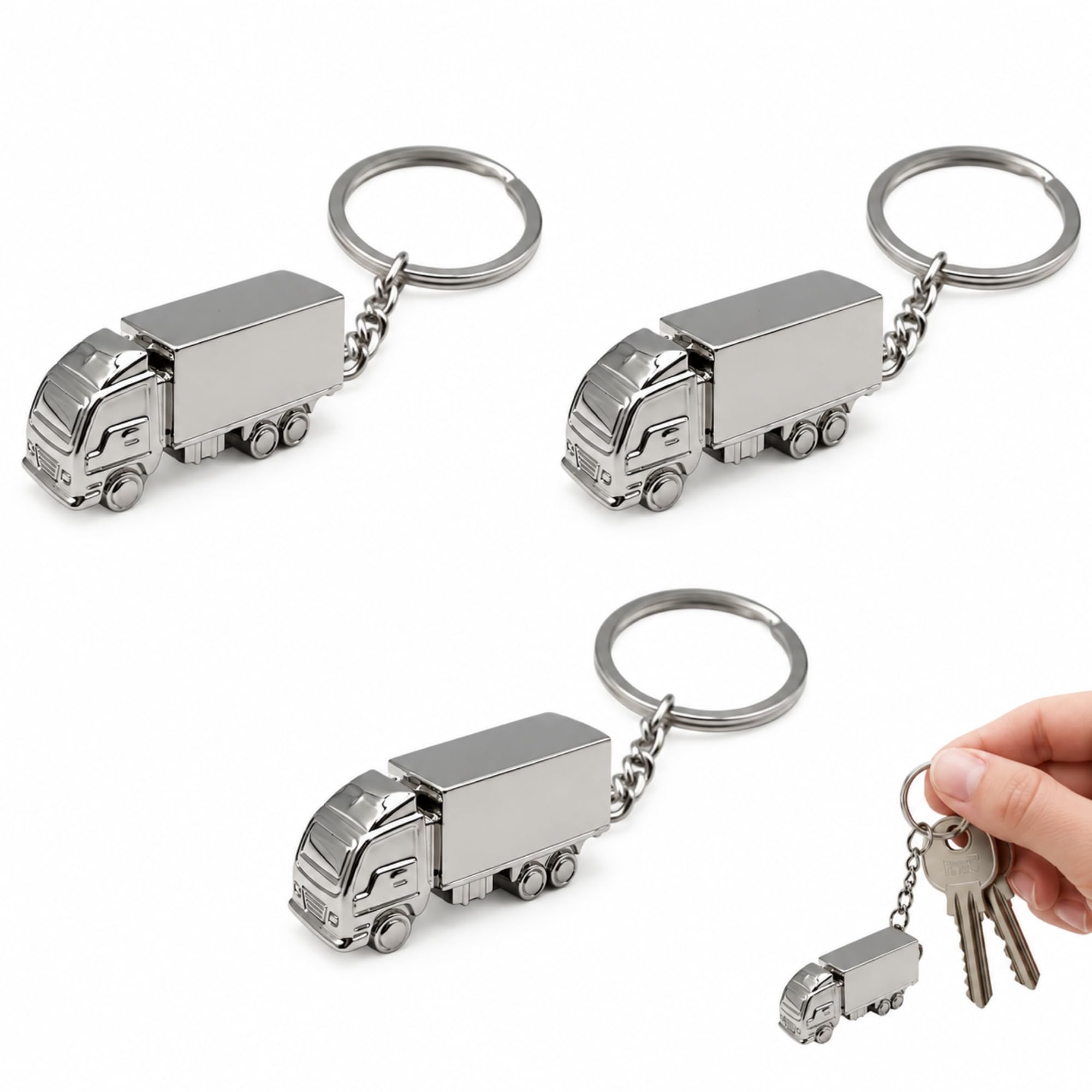Llavero metálico en forma de camión, Key Chain truck, 3 Unidades - imagen 1