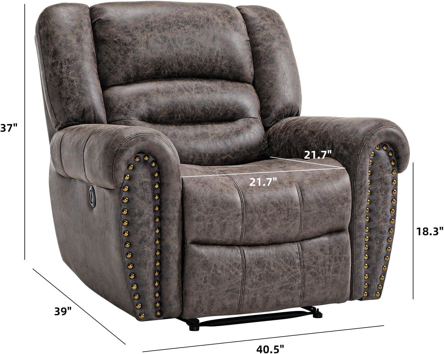 Dimensions of CANMOV Power Recliner Chair
