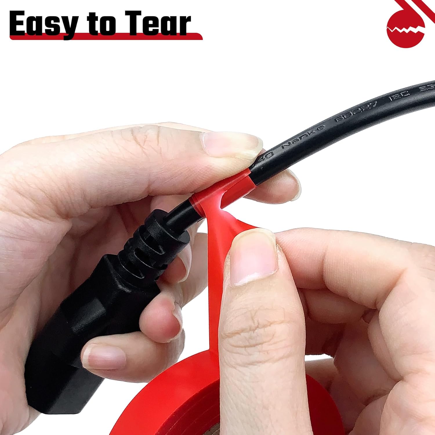 Electrical Tape, General Use PVC Electric Tape, Strong Adhesive, Waterproof, Abrasion Resistant, for Repairs, Electrical, Automotive and Home DIY, Red, 0.6 in X 60 Ft