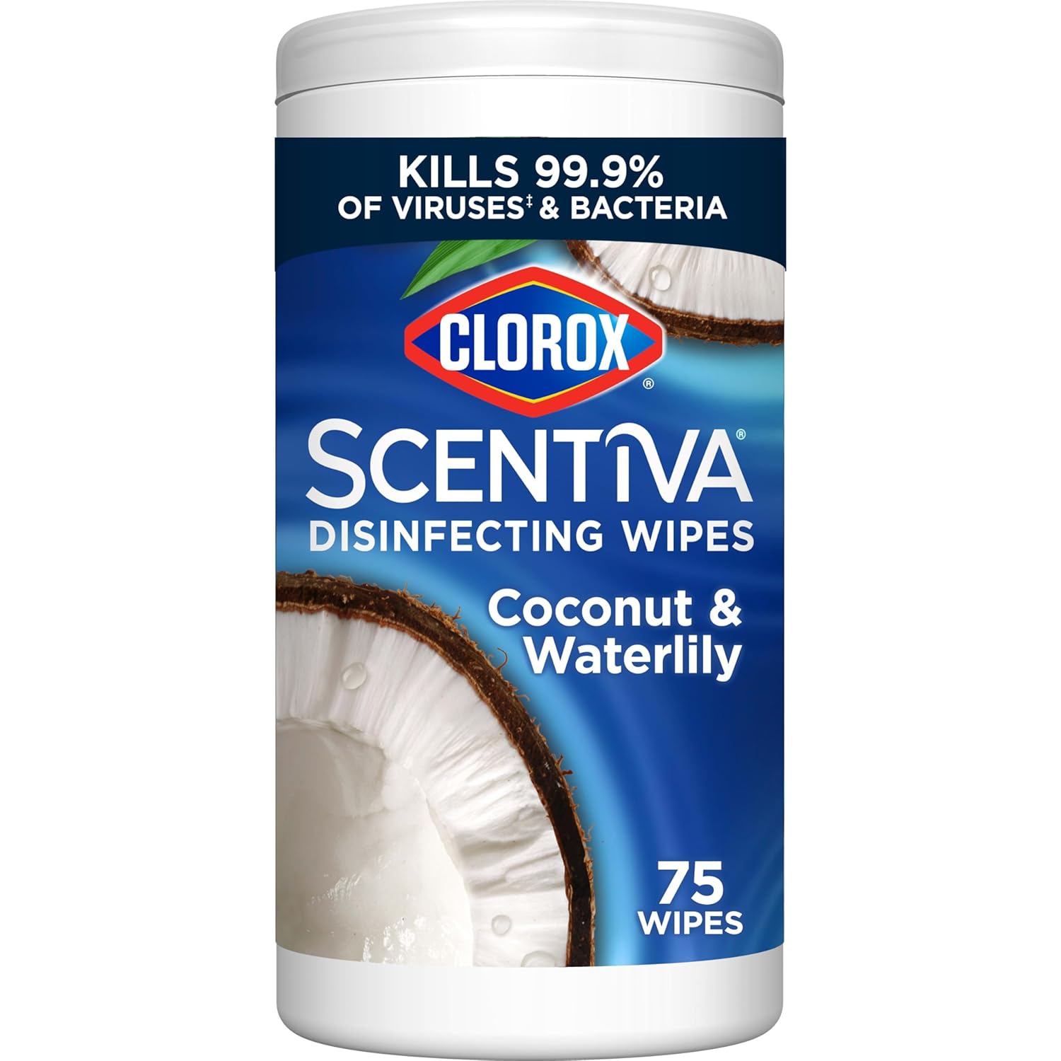 CLOROX Scentiva Disinfecting Wipes Coconut and Waterlily 75 Count Package May Vary