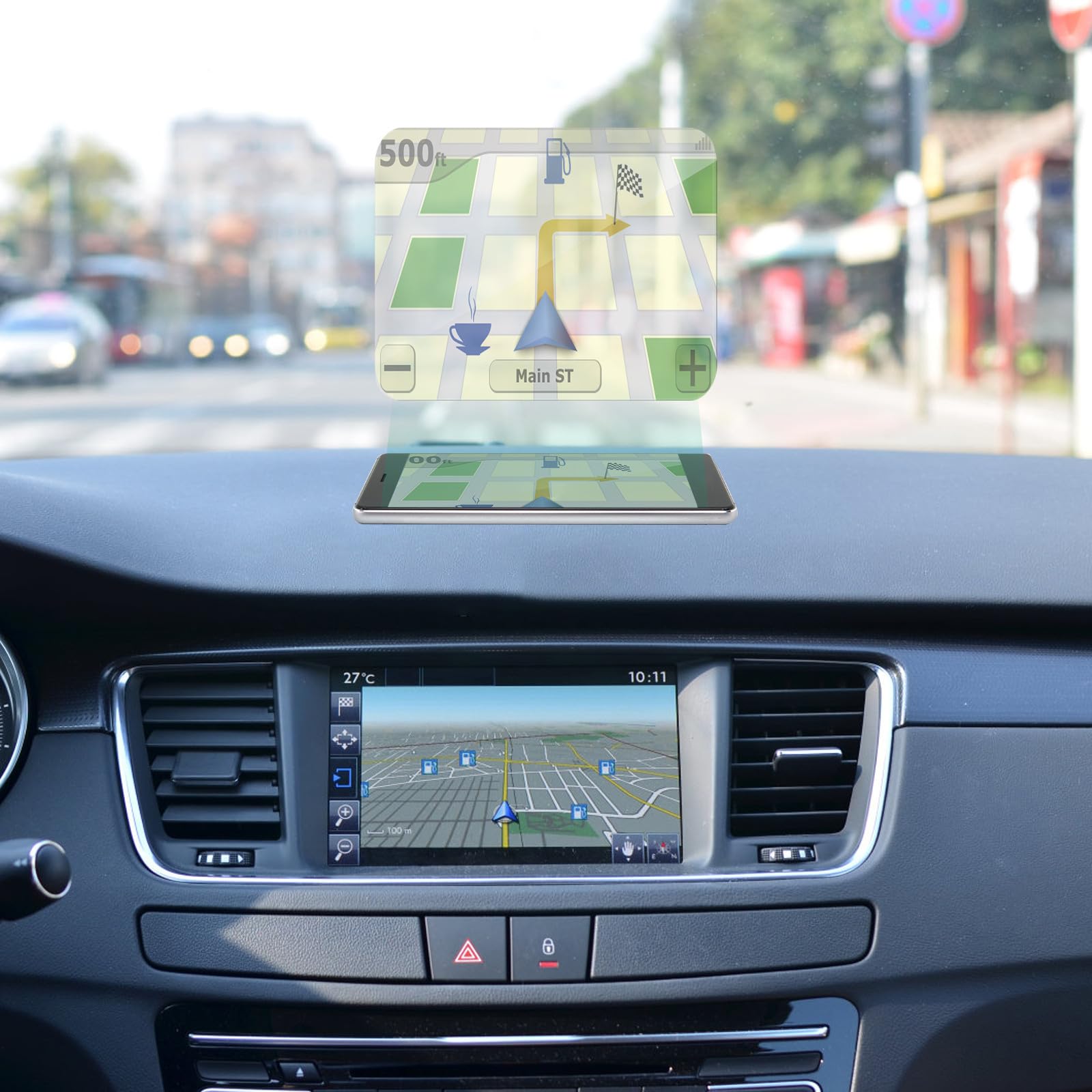 Reflektierende Auto-Display Folie 2 Stück aus Pet Wiederverwendbare Auto Reflexionsfolie für Windschutzscheibe Knitterfrei und Schützend