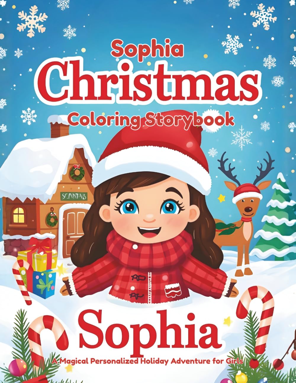 Sophia Christmas Coloring Storybook: A Personalized Holiday Adventure with Santa, Elves & Winter Friends | Festive Coloring Fun (My Very Own Christmas Book)