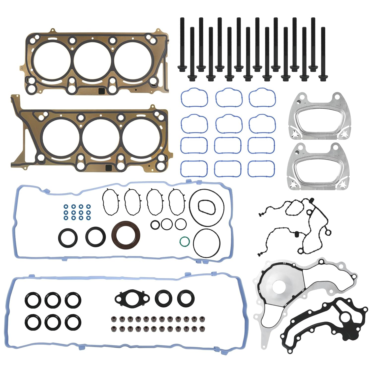 HGS1184 Cylinder Head Gasket Set with Bolts for 2016-2022 Chrysler Pacifica Voyager, Dodge Durango, Jeep Grand Cherokee Wrangler Gladiator, Ram 1500 & ProMaster 3.6L V6 24V DOHC 3604cc