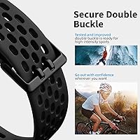 Vista 3 de Getino Bandas compatibles con Fitbit Charge, correas deportivas de repuesto ajustables transpirables suaves para Fitbit Charge 5/6, Negro