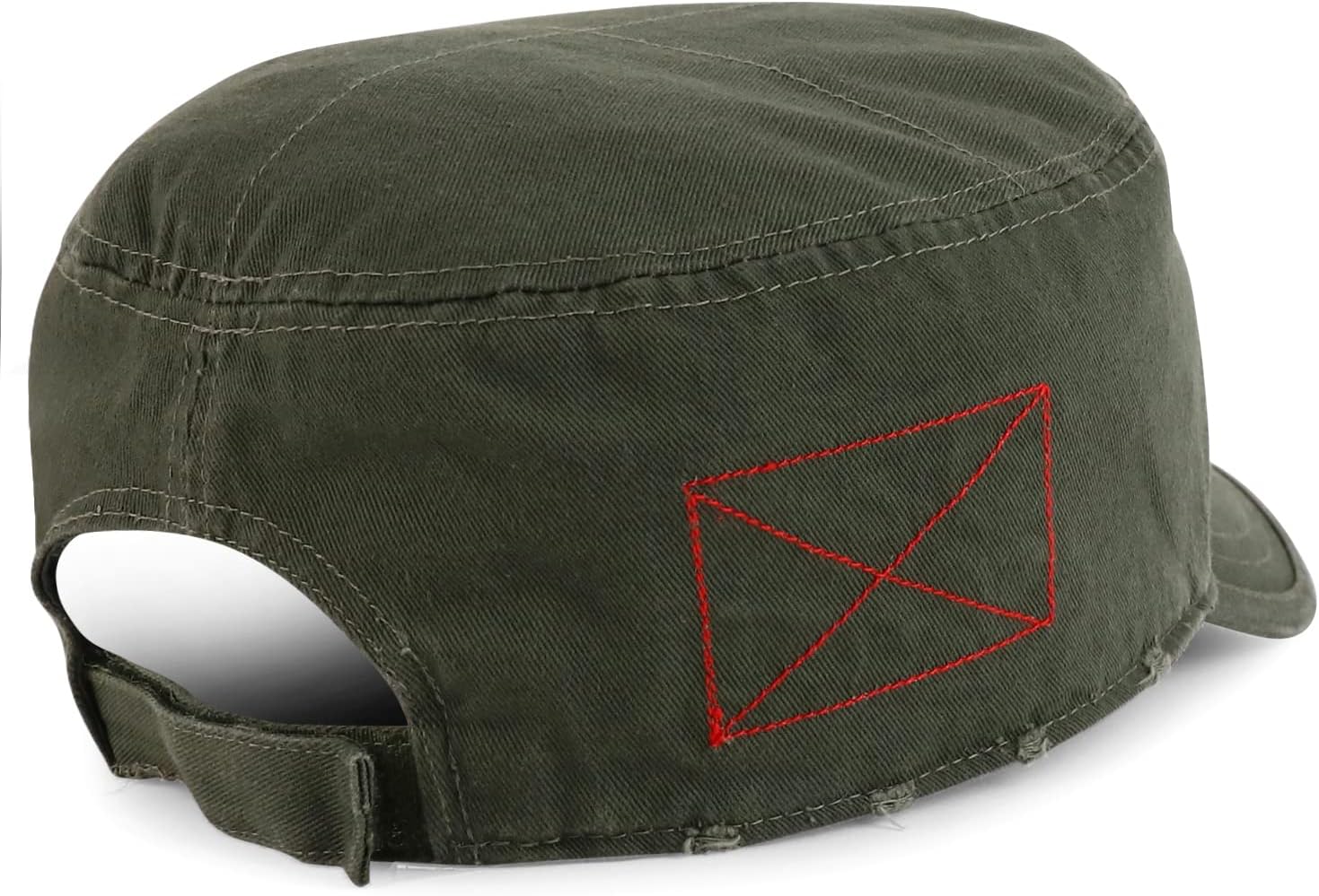 Armycrew BDU Vintage Flat Top Military Cap with Zipper Compartment - Image 3