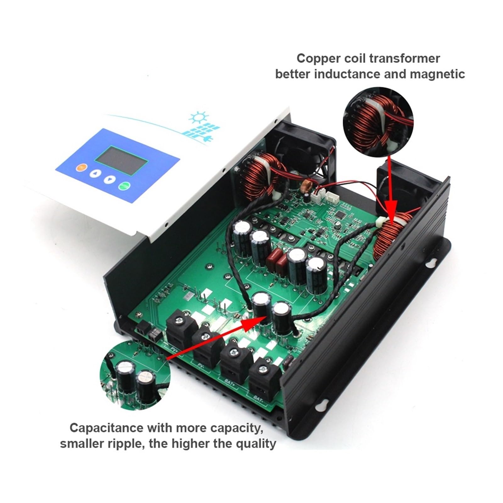 Kontroler Słoneczny MPPT 80A 100A Wejście PV 150VOC Regulator Ładowania Słonecznego Dla 12V 24V 36V 48V Kwasowo-ołowiowy Litowo Lifepo4(ICharger-MPPT-100A)