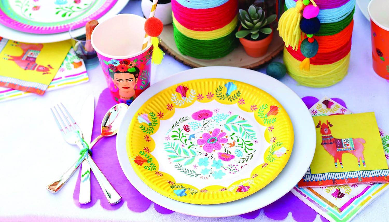 Fun Express - Boho Llama Cocktail Napkins (20pc) for Cinco de Mayo - Party Supplies - Licensed Tableware - Licensed Napkins - Cinco de Mayo - 20 Pieces