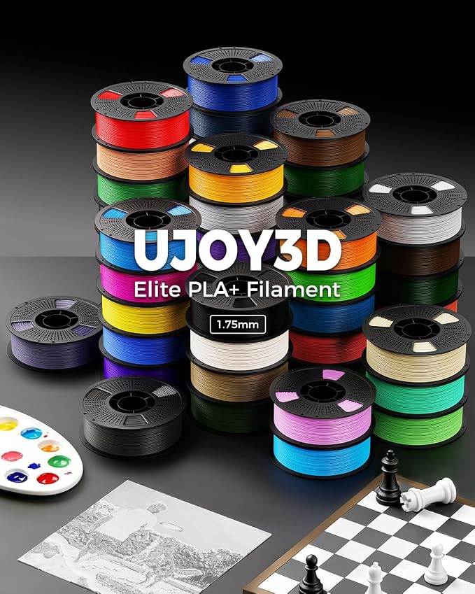 UJOY3D Pack Filamento PLA+ 8 Colores 1.75mm 2kg miniatura 2