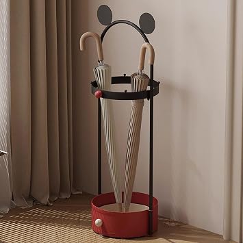 Metal Umbrella Holder Rack, Round Umbrella Stand, Entryway Organizer, Space-Saving Umbrella Storage Container, Office Home Cafe Shop Storage Solution
