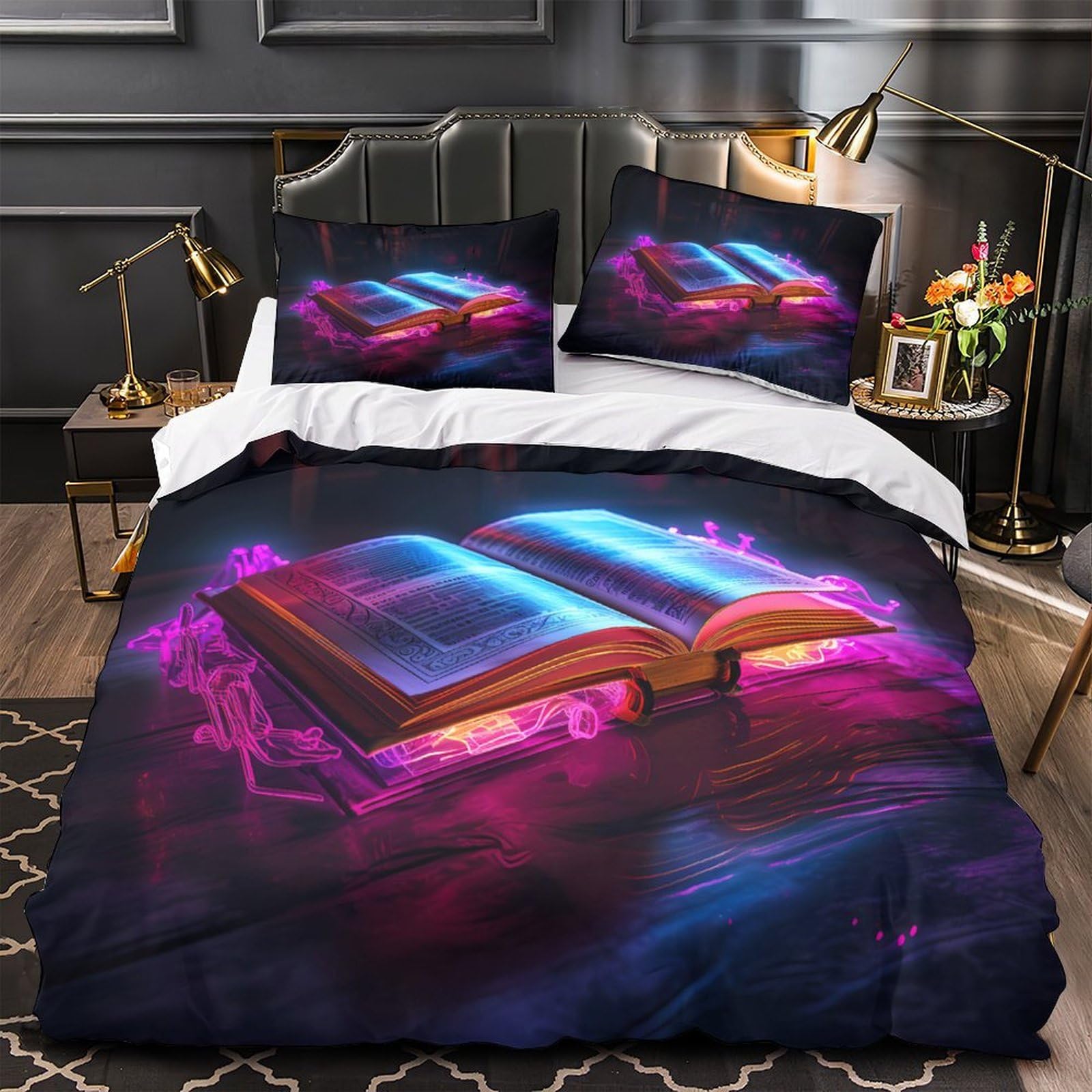 Parure de lit spirituelle lotus housse de couette douce et confortable