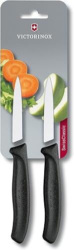 Miniatura 1 de Victorinox Swiss Classic - Juego de cuchillos de pelar (2 unidades), punta puntiaguda, color negro