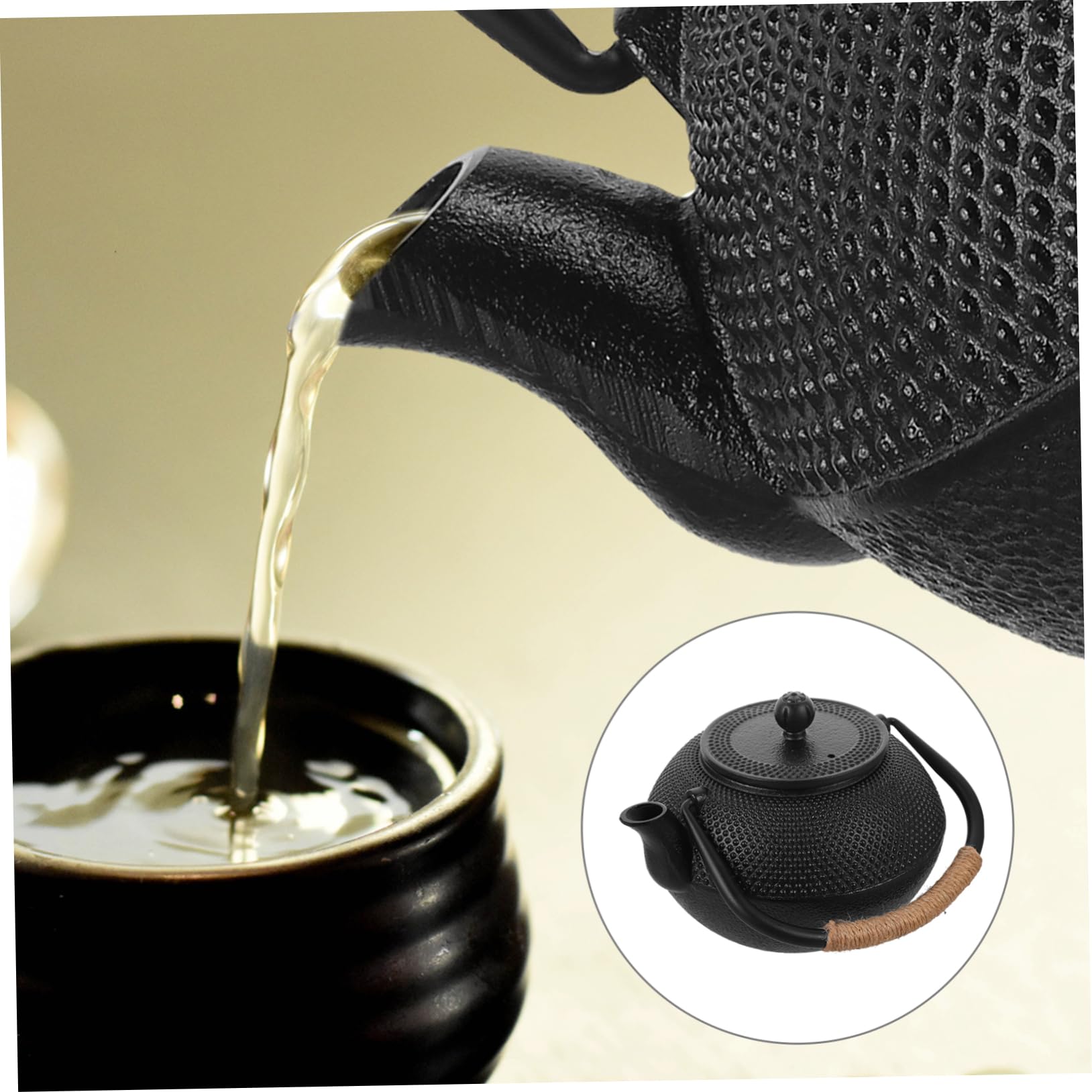 PRETYZOOM Tetera De Hierro Japonesa De Tetera Para Estufa Tapa Para Preparar Té La Cocina