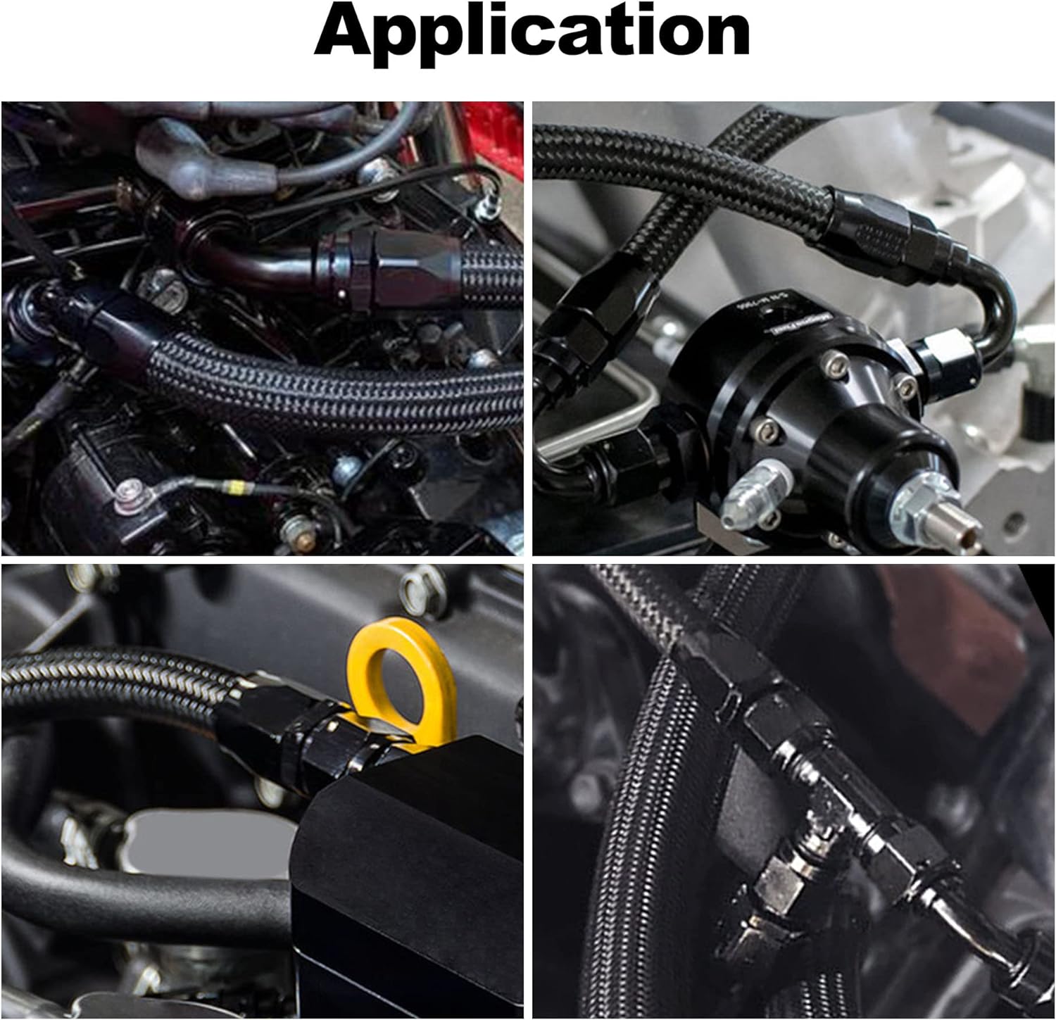 EVIL ENERGY 6AN Hose End Fitting 90 Degree Swivel for CPE Braided Hose Black 2PCS - Image 6