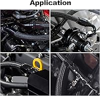 Vista 6 de EVIL ENERGY - Adaptador de manguera giratorio de 4AN de 45 grados para manguera trenzada CPE, color negro