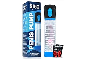 Penis Vacuum Pump - Electric Blue Masturbation Penis Pump