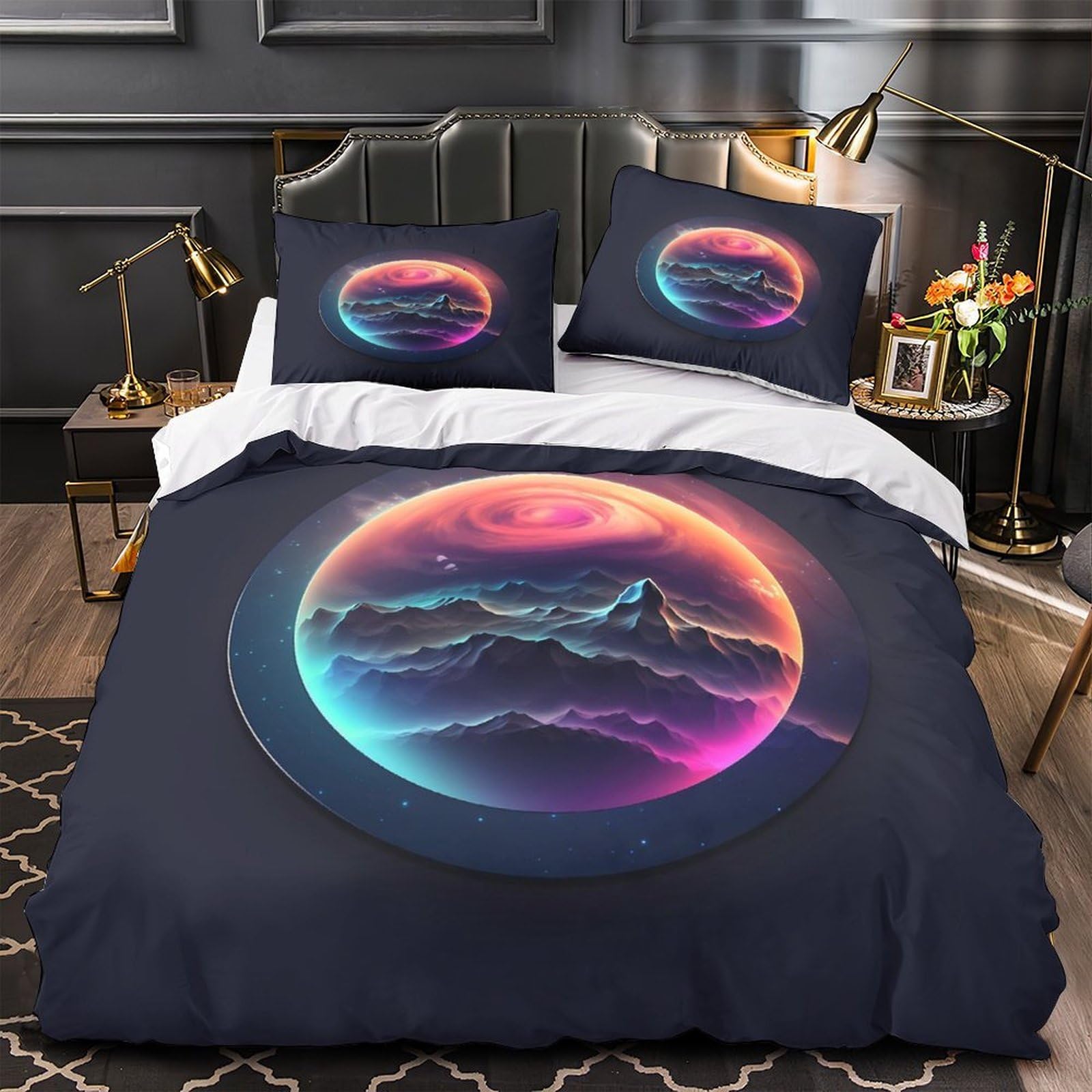 Parure de lit enfant 140x200 housse de couette fantaisie microfibre douce 3D
