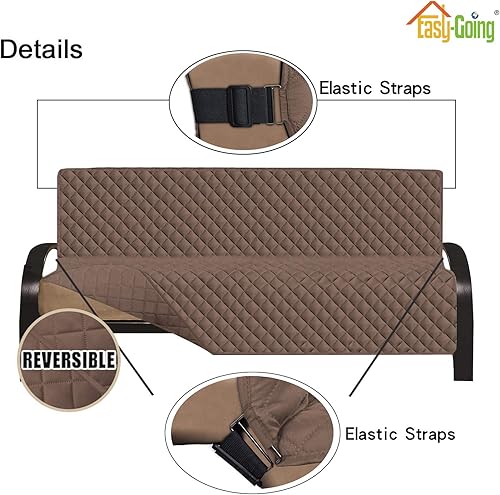 Miniatura 114 de Easy-Going - Funda reversible para sofá, resistente al agua, con varillas de espuma y correas elásticas, protector de muebles para mascotas y perros