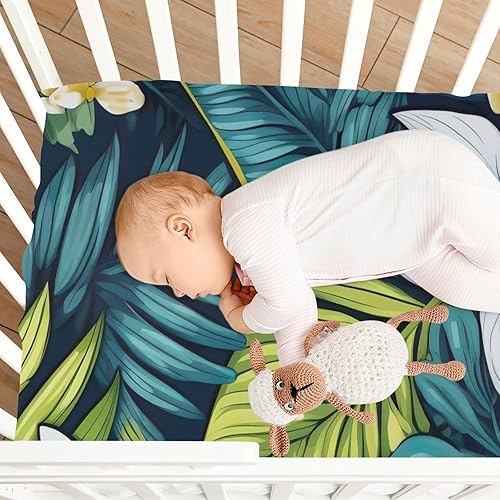 Miniatura 8 de Fitted Crib Sheets Tropical Palm Leaf Baby Crib Sheets for Boy & Girl Toddler Mattress Sheets 21216115
